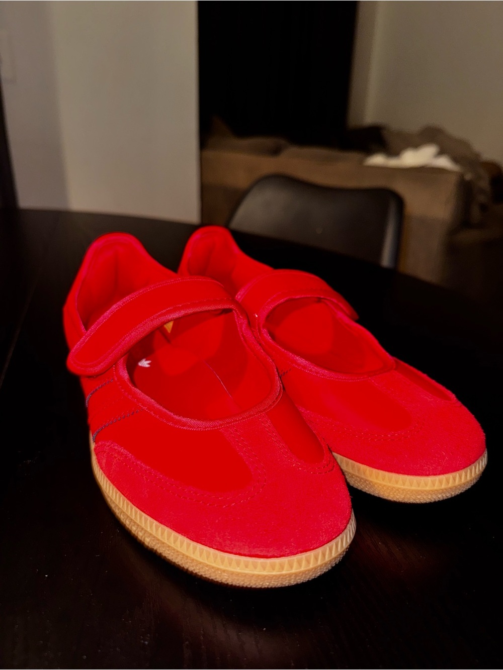 adidas Kids Red Mary Jane Sneakers - Picture 3 of 6